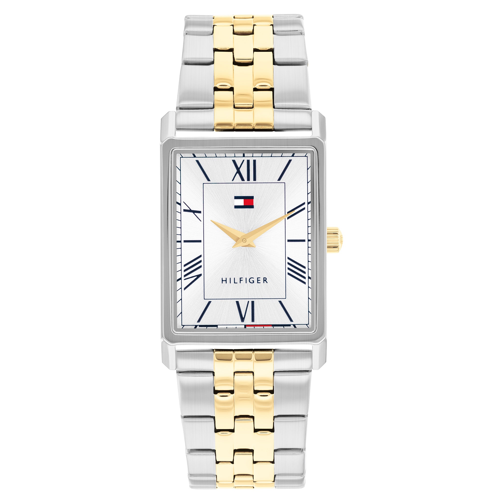Tommy Hilfiger Two-Tone Steel Silver White Dial Men's Watch - 1710774
