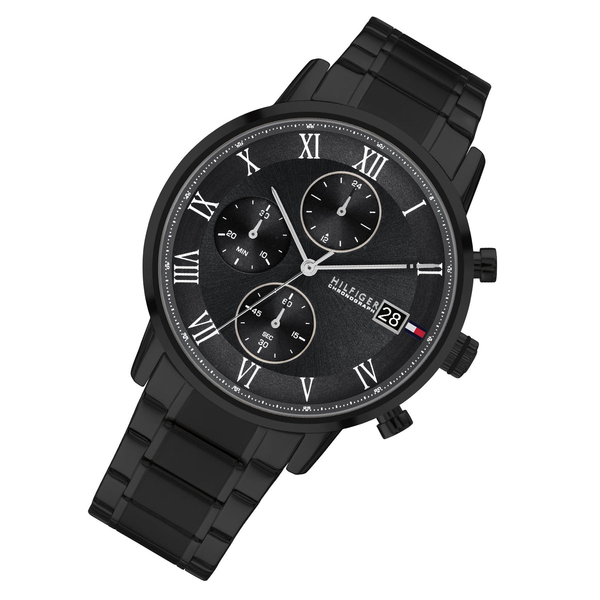 Tommy Hilfiger Black Steel Chronograph Men's Watch - 1710799