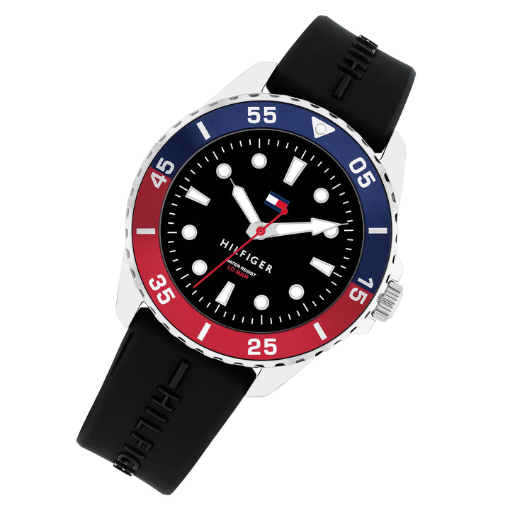 Tommy Hilfiger Black Silicone Unisex Watch - 1720046