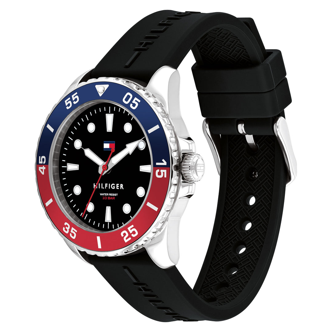 Tommy Hilfiger Black Silicone Unisex Watch - 1720046