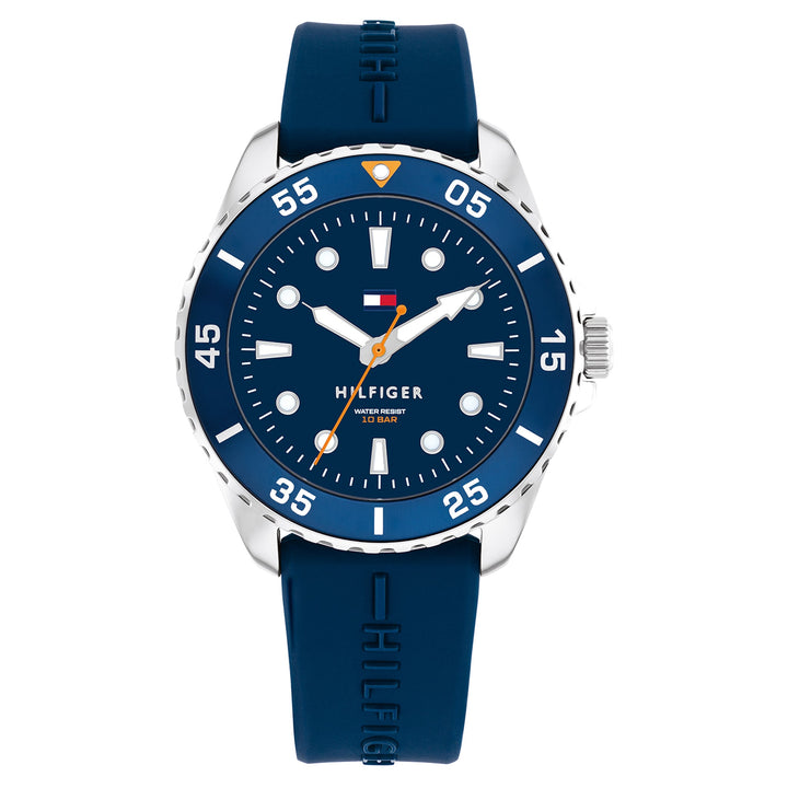 Tommy Hilfiger Teens Blue Silicone Blue Dial Unisex Watch - 1720047