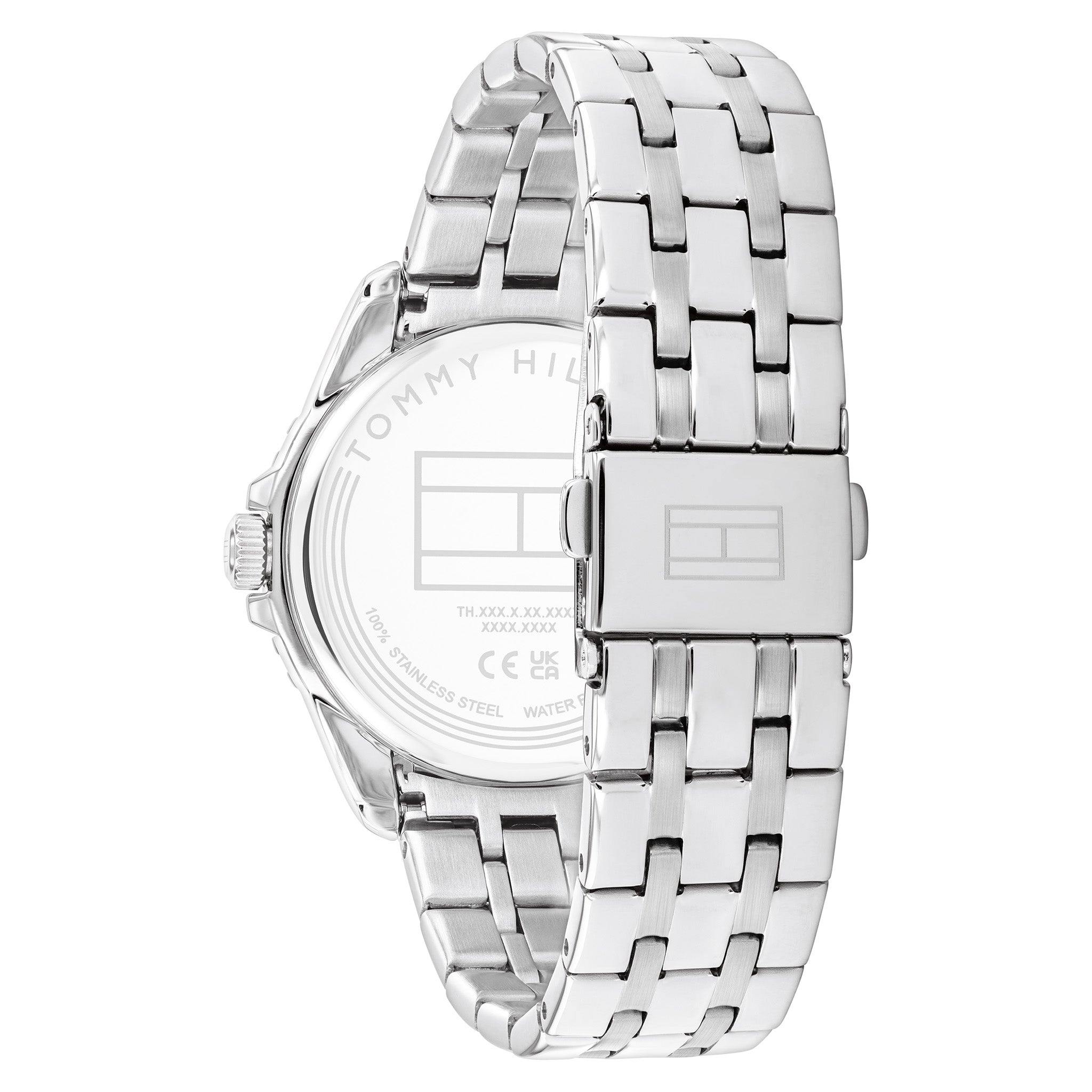 Tommy Hilfiger Stainless Steel Black Dial Unisex Watch - 1720048