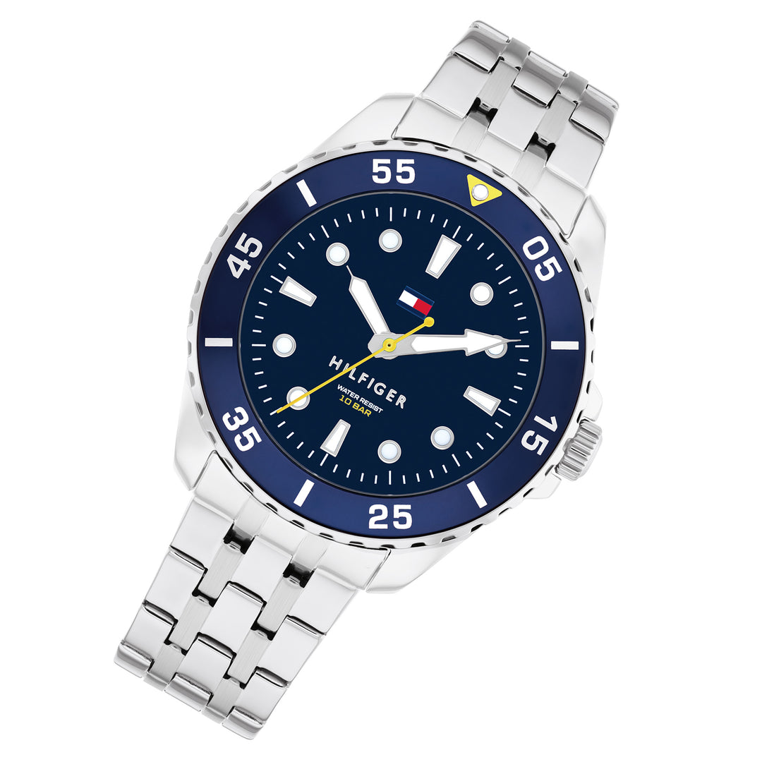 Tommy Hilfiger Stainless Steel Blue Dial Unisex Watch - 1720049