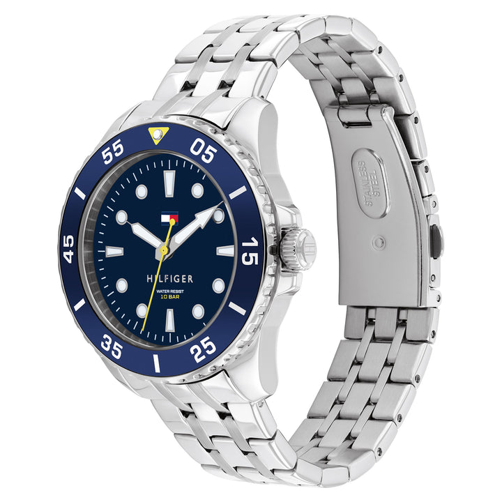 Tommy Hilfiger Stainless Steel Blue Dial Unisex Watch - 1720049