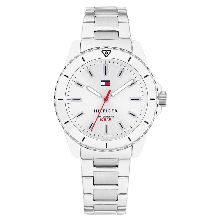 Tommy Hilfiger Teens Stainless Steel Silver White Dial Unisex Watch - 1720051