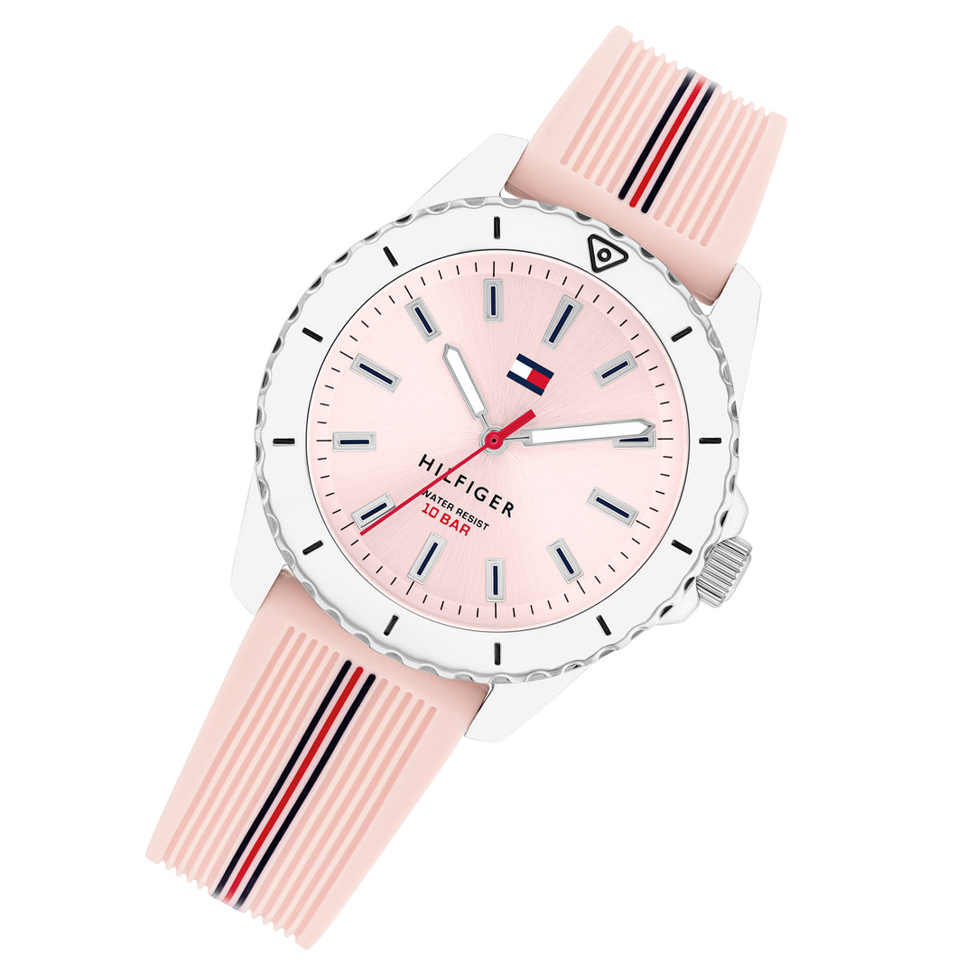 Tommy Hilfiger Silicone Blush Dial Unisex Watch - 1720052