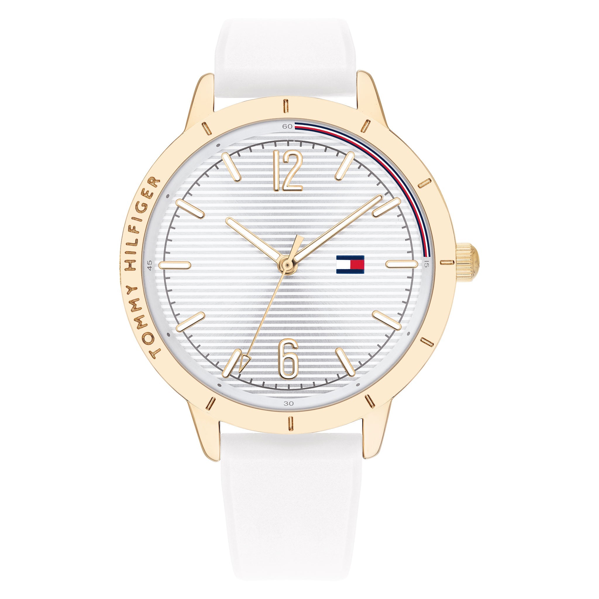 Tommy Hilfiger Silicone White Dial Women's Watch - 1782049