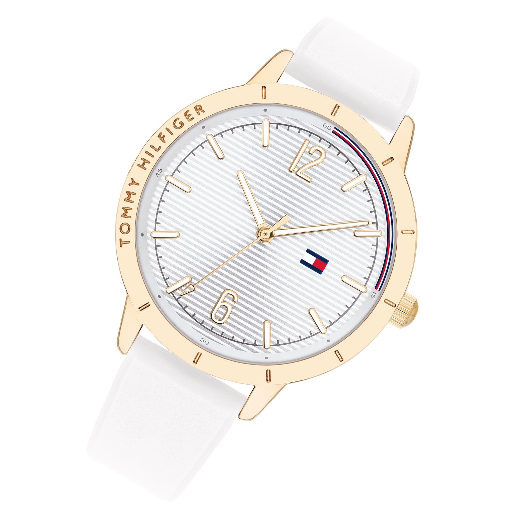 Tommy Hilfiger Silicone White Dial Women's Watch - 1782049