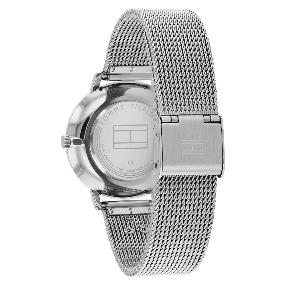 Tommy Hilfiger Silver Mesh White Dial Women's Watch - 1782288