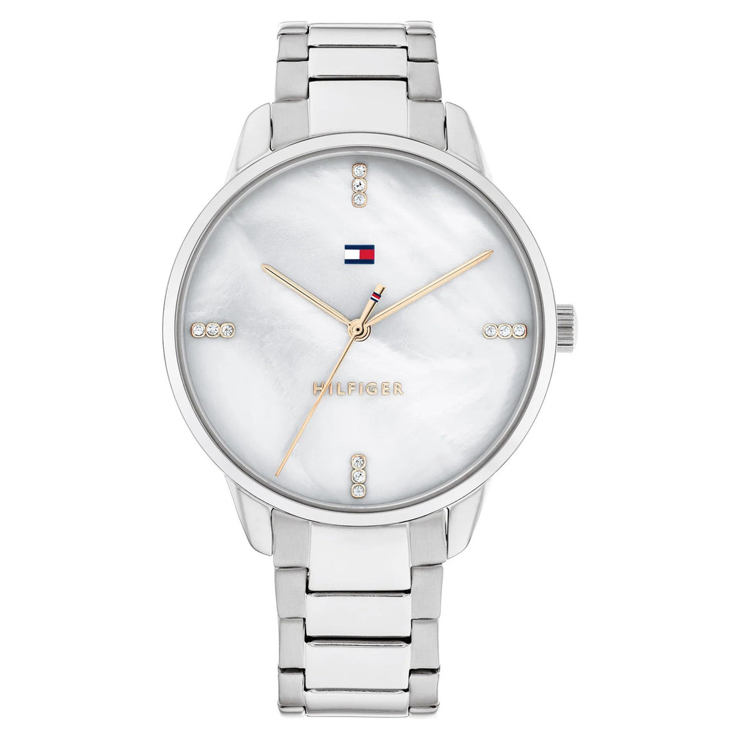 Tommy Hilfiger Stainless Steel White Mother of Pearl Dial Women's Watch - 1782544