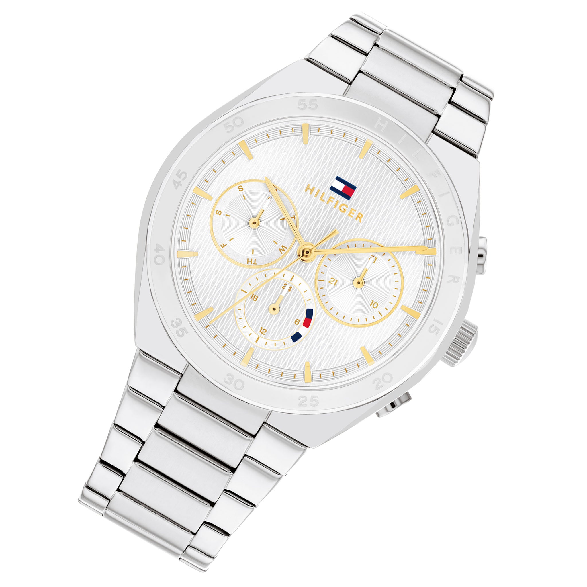 Tommy Hilfiger Stainless Steel Silver White Dial Multi-function Women's Watch - 1782573