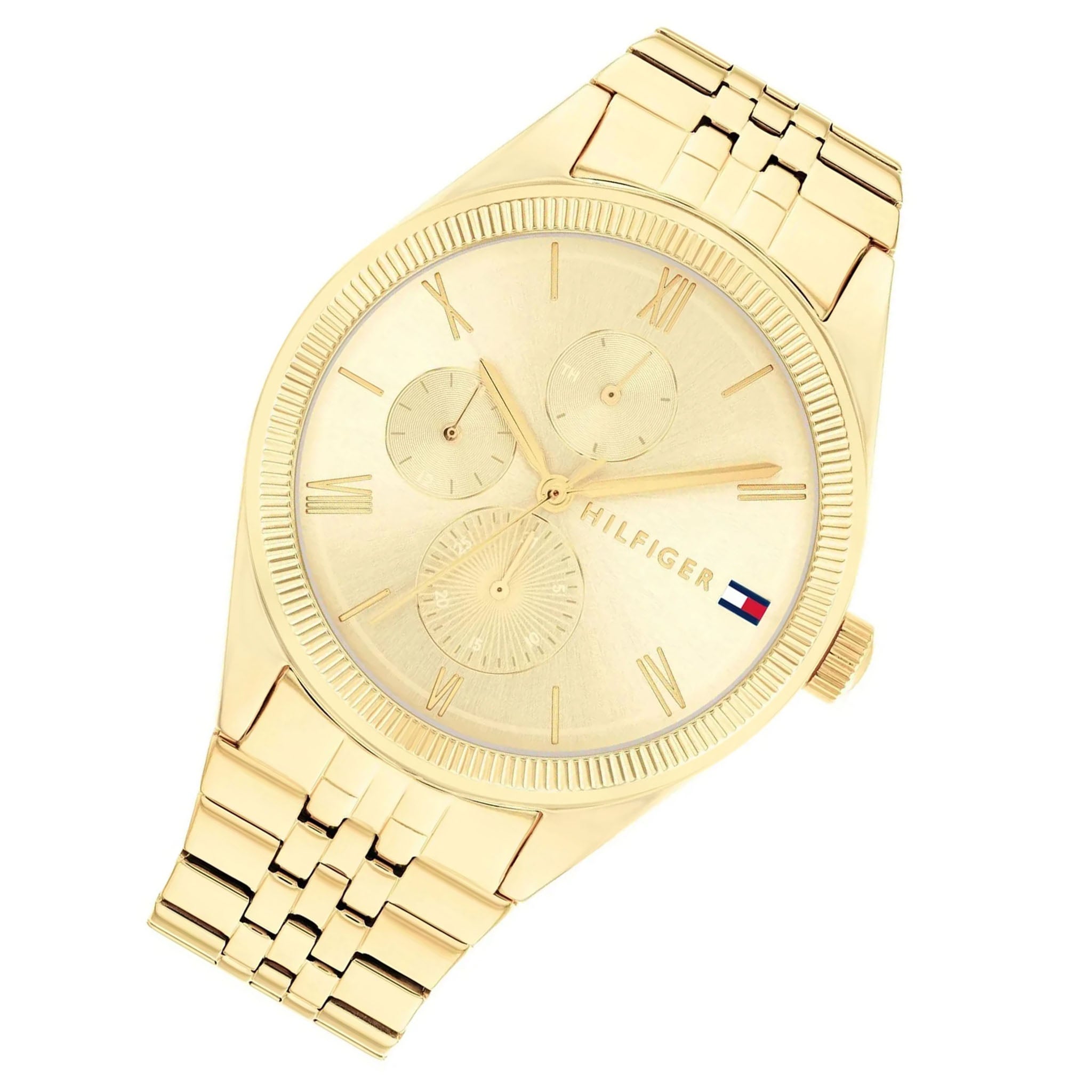 Tommy Hilfiger Gold Steel Light Champagne Dial Multi-function Women's Watch - 1782592