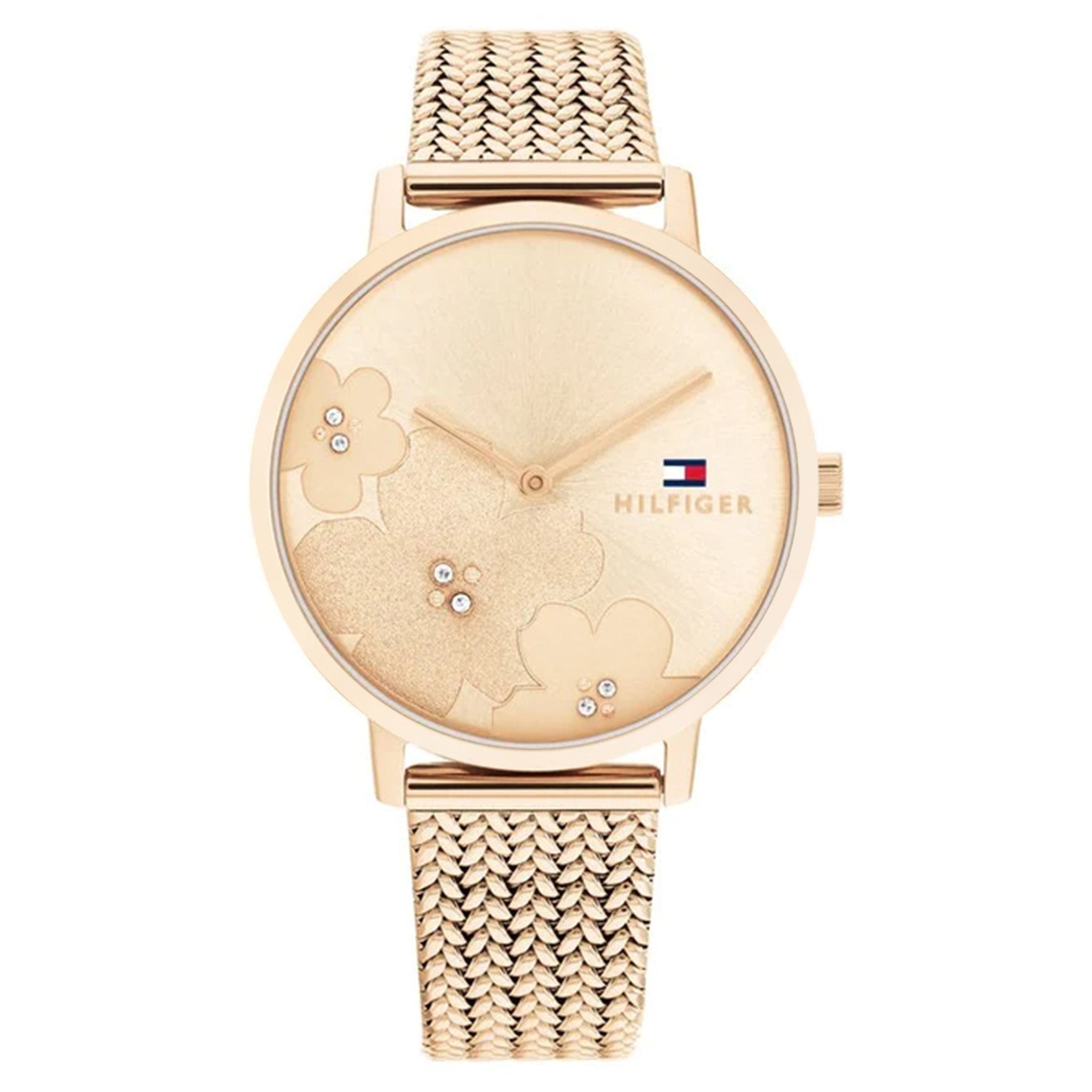 Tommy Hilfiger Carnation Gold Steel Mesh Slim Women's Watch - 1782603