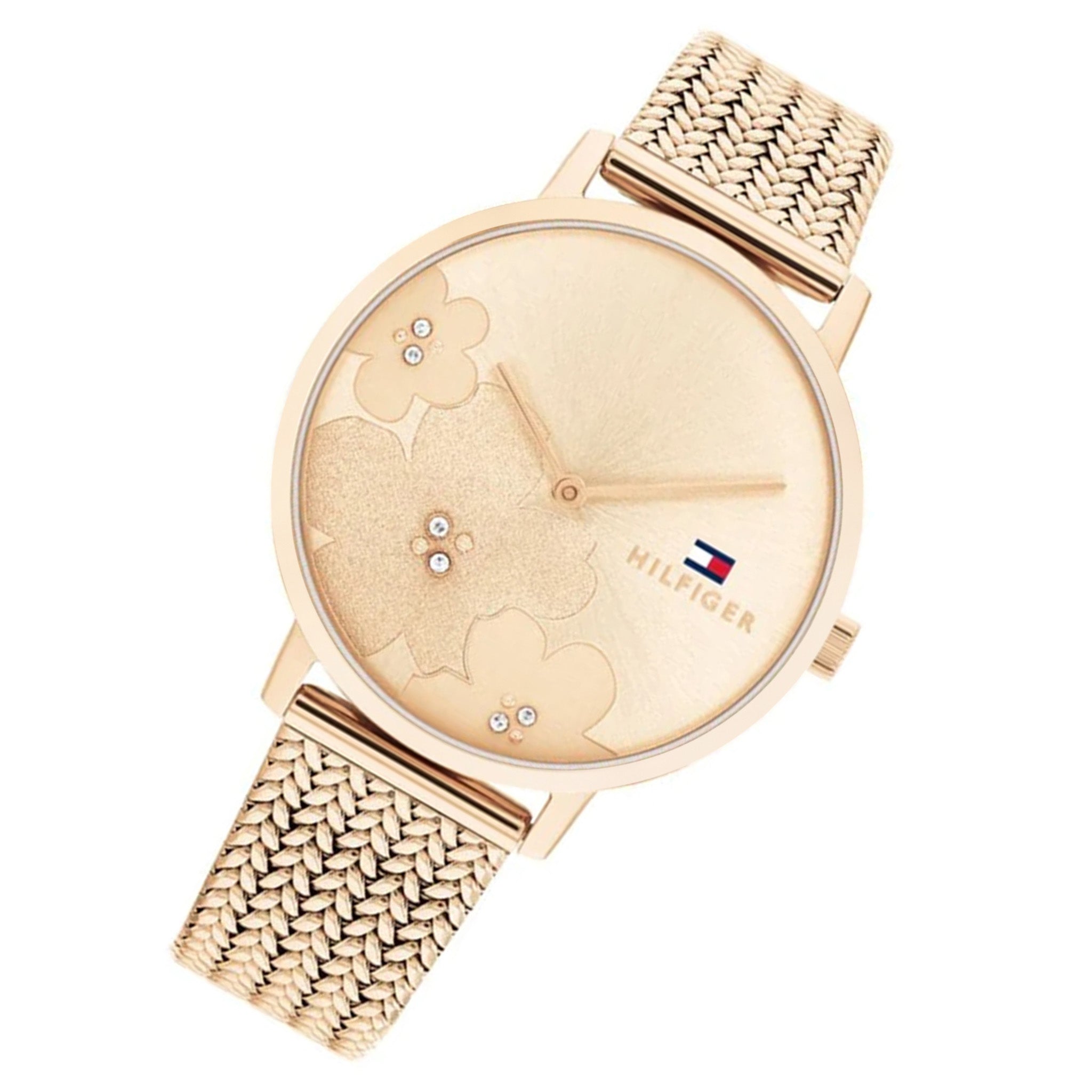 Tommy Hilfiger Carnation Gold Steel Mesh Slim Women's Watch - 1782603