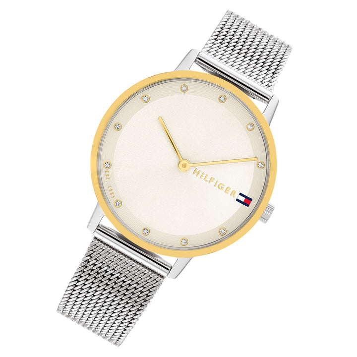 Tommy Hilfiger Stainless Steel Mesh Champagne Dial Women's Watch - 1782667