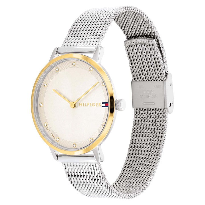 Tommy Hilfiger Stainless Steel Mesh Champagne Dial Women's Watch - 1782667