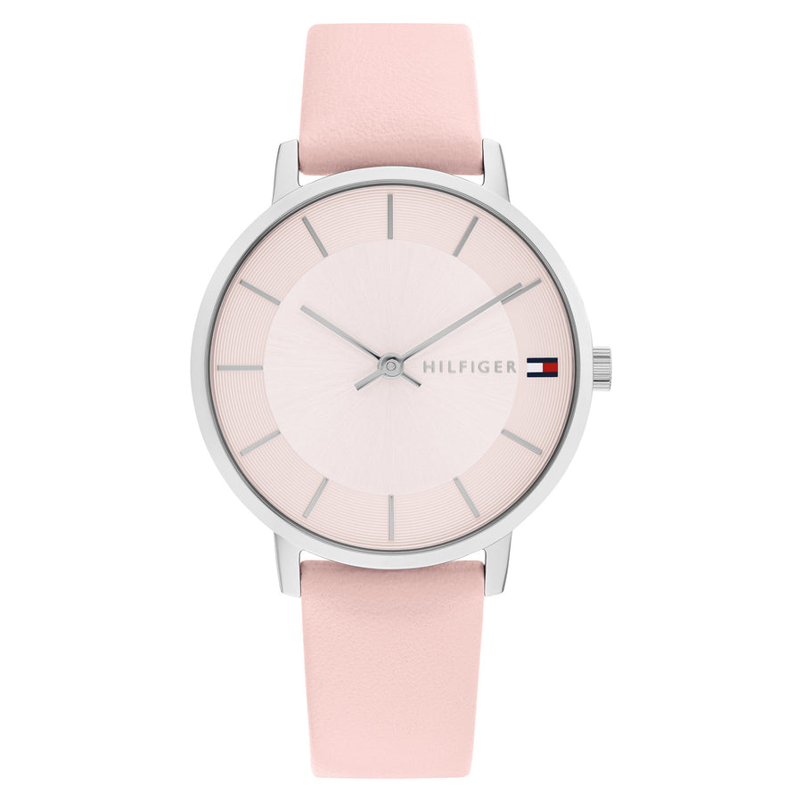 Tommy Hilfiger Leather Blush Dial Women's Watch - 1782670