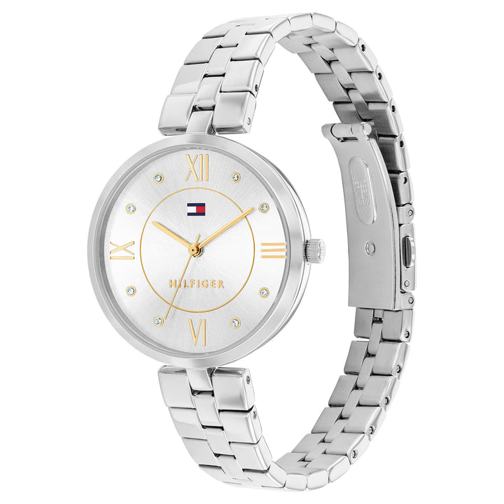 Tommy Hilfiger Stainless Steel Silver Dial Women's Watch - 1782683