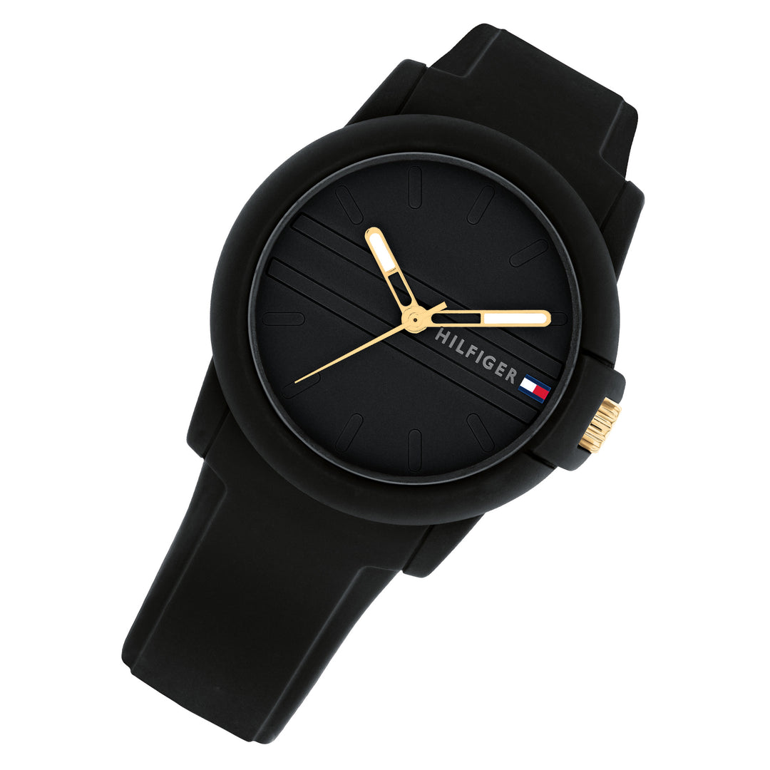 Tommy Hilfiger Silicone Black Dial Women's Watch - 1782688
