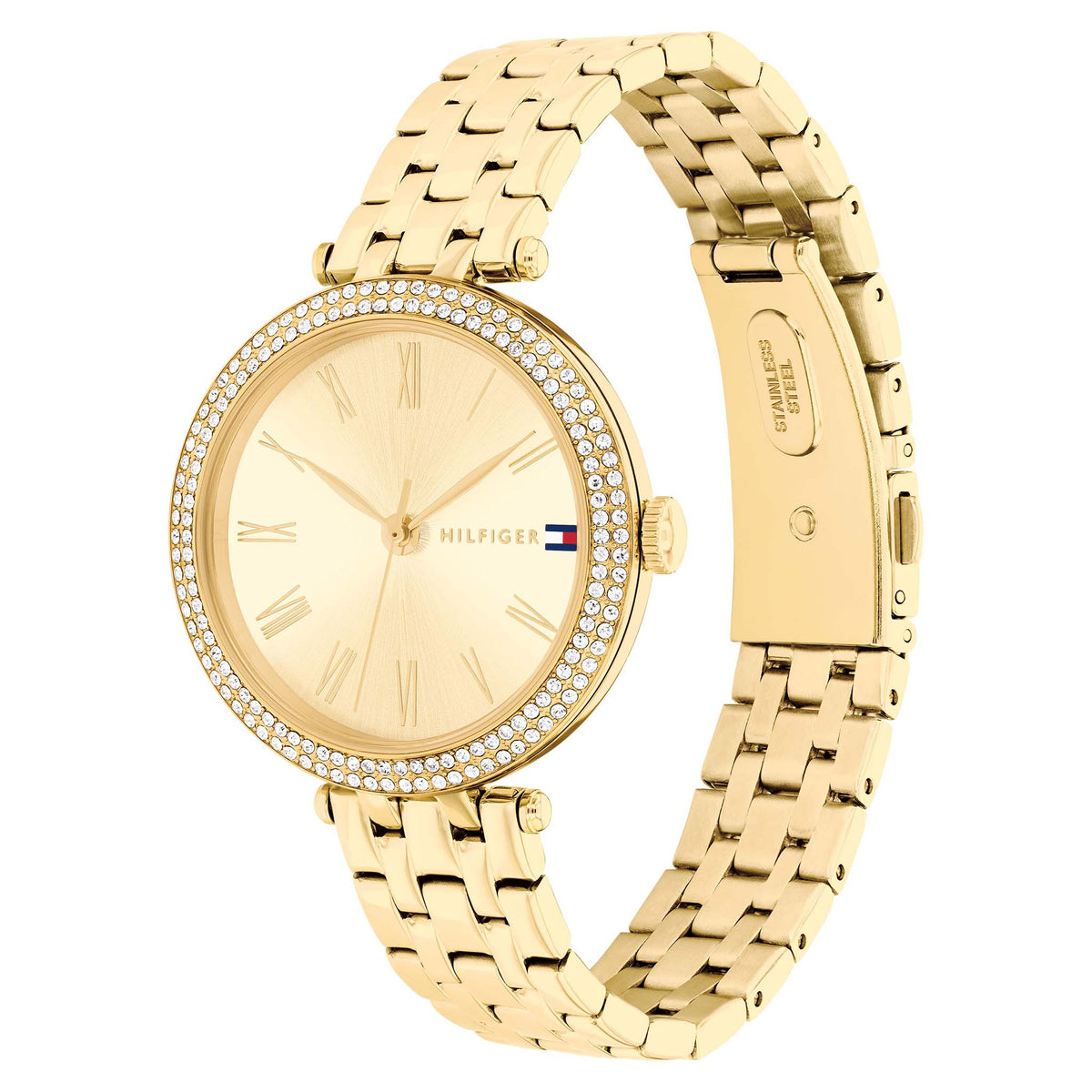Tommy Hilfiger Gold Steel Champagne Dial Women's Watch - 1782718