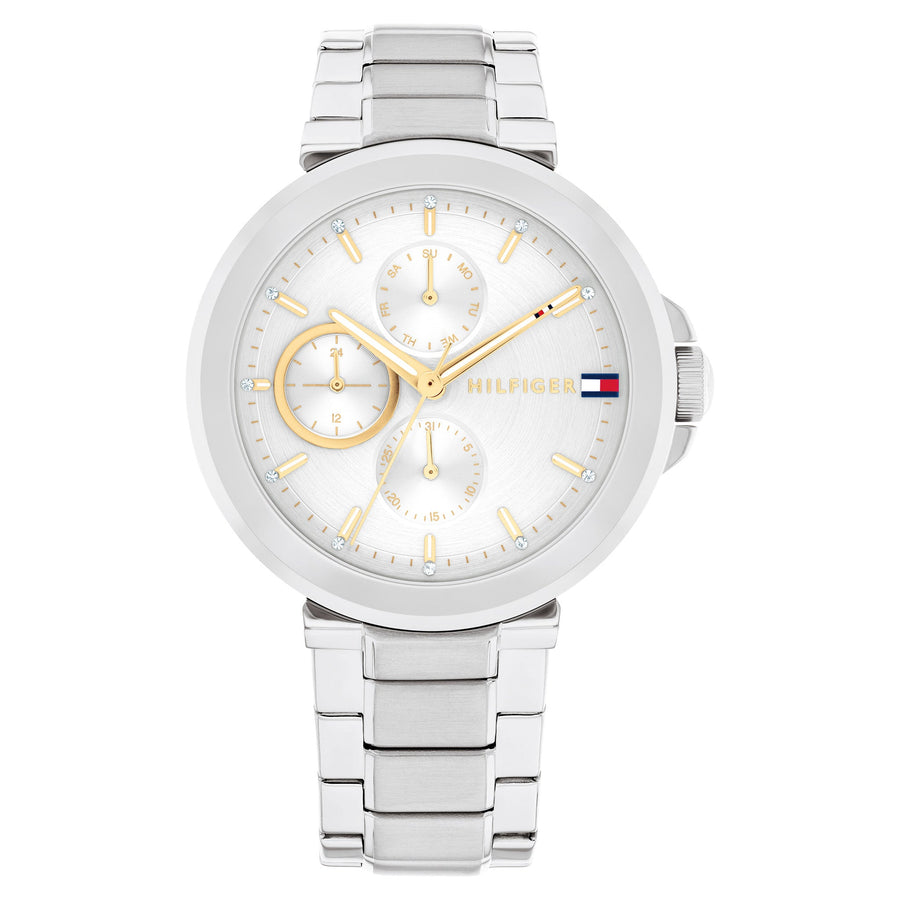 Tommy Hilfiger Stainless Steel Silver Dial Multi-function Women's Watch - 1782753