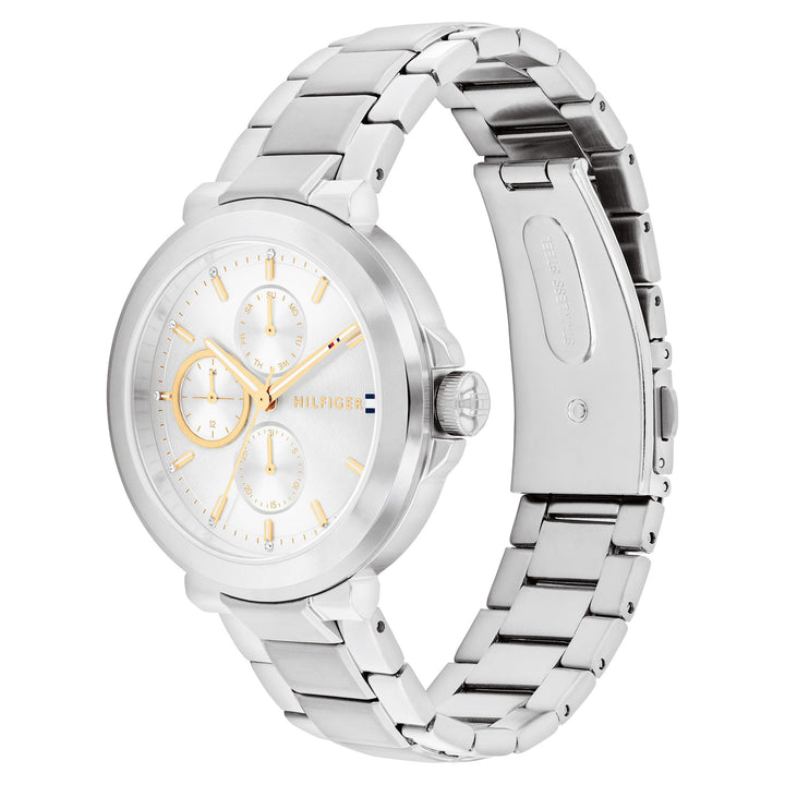 Tommy Hilfiger Stainless Steel Silver Dial Multi-function Women's Watch - 1782753