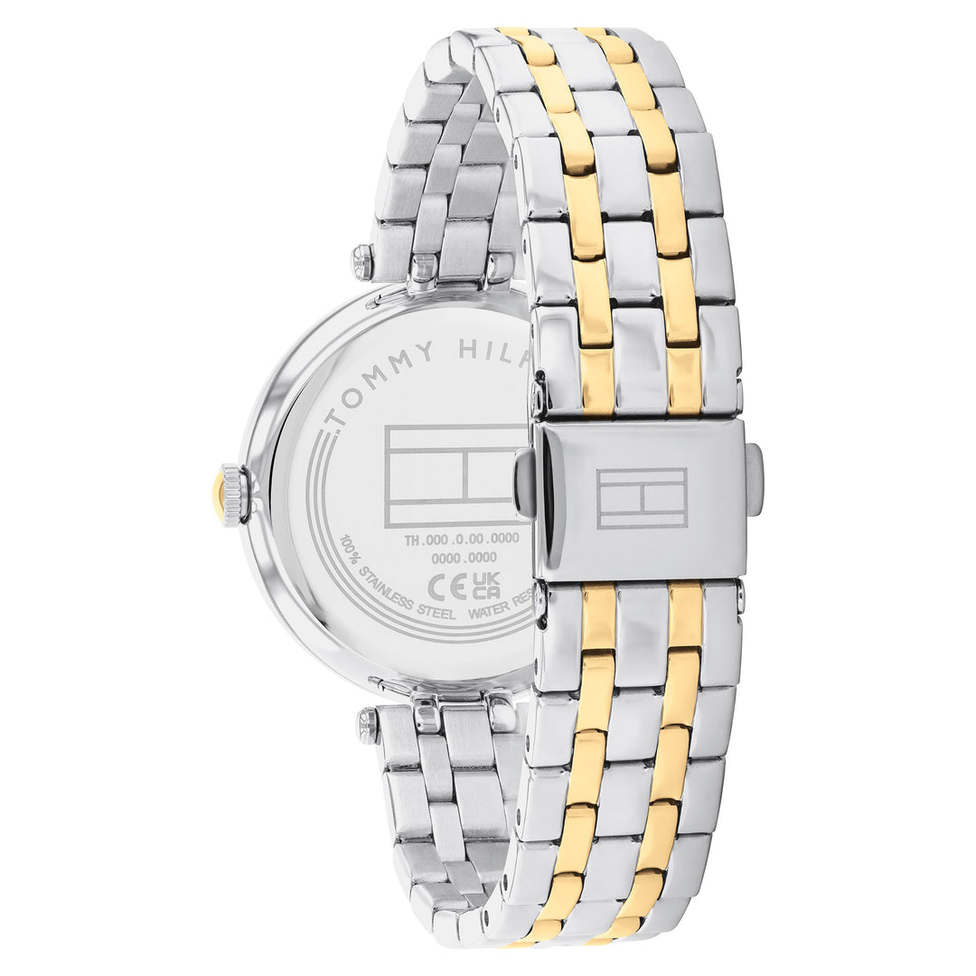 Tommy Hilfiger Two-Tone Steel Silver Dial Women's Watch - 1782760