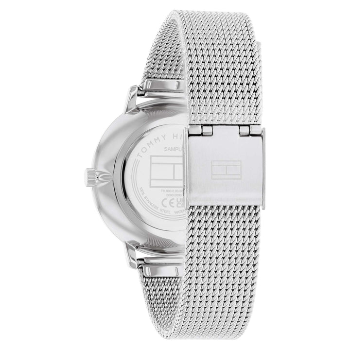 Tommy Hilfiger Silver Steel Mesh Green Dial Women's Watch - 1782762