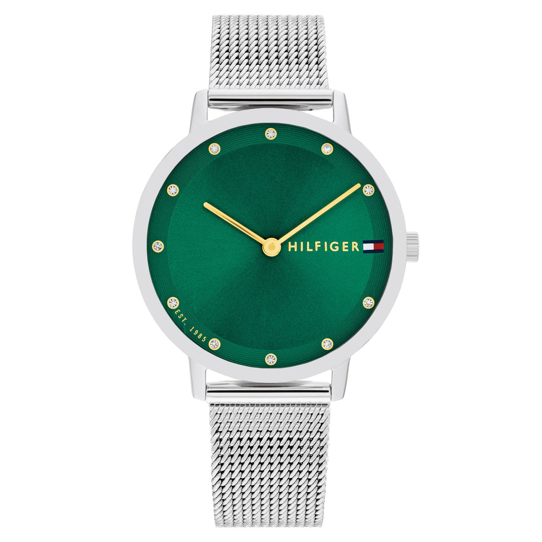 Tommy Hilfiger Stainless Steel Green Dial Women's Watch - 1782762