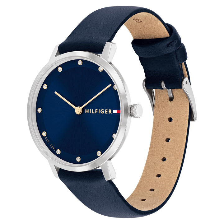 Tommy Hilfiger Navy Leather Women's Watch - 1782764