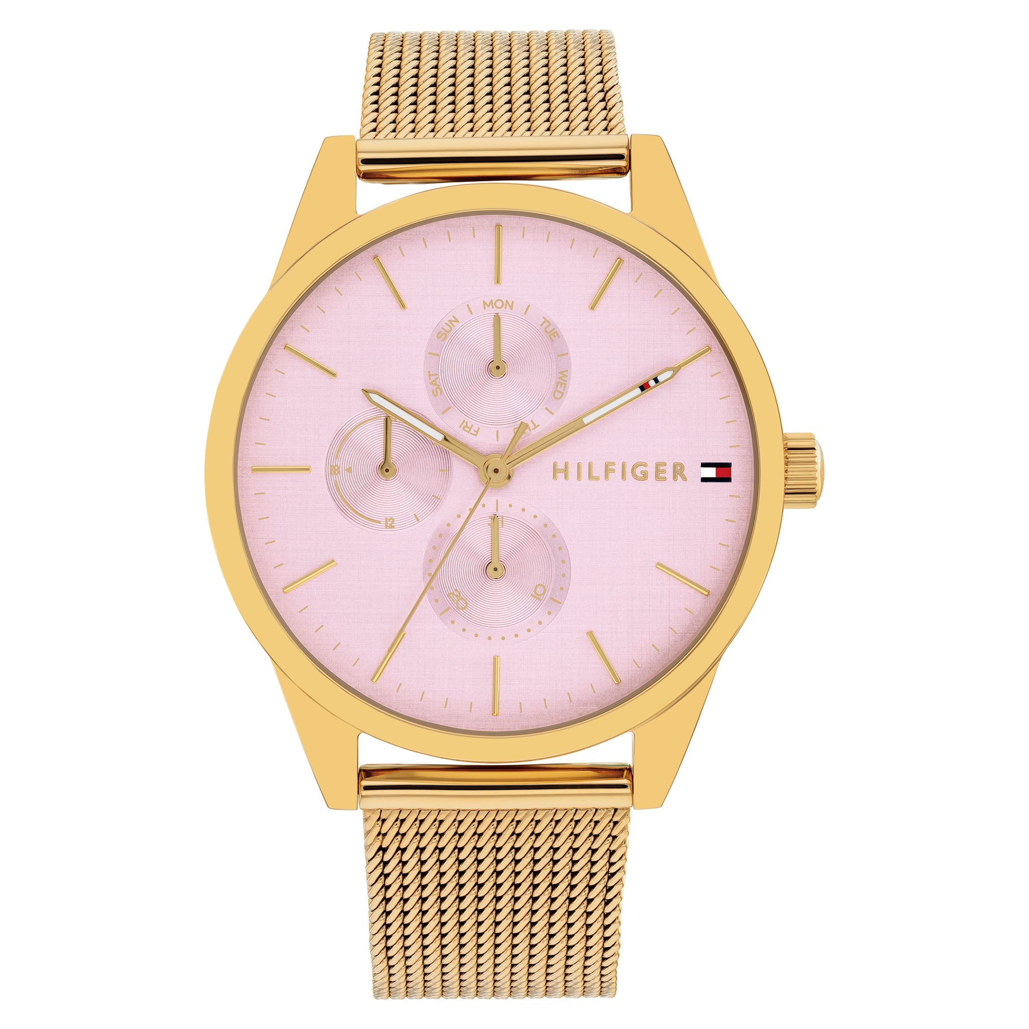 Tommy Hilfiger Gold Steel Blush Dial Multi-function Women's Watch - 1782769