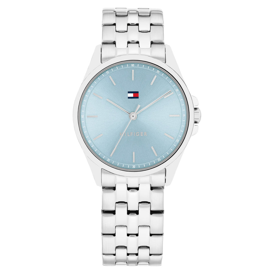 Tommy Hilfiger Stainless Steel Light Blue Dial Women's Watch - 1782771