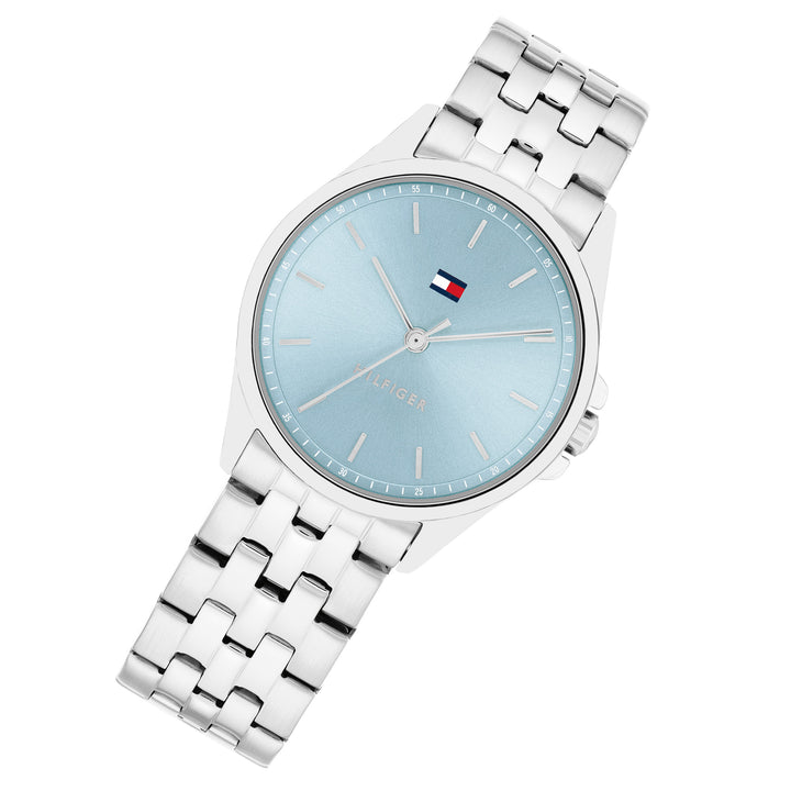 Tommy Hilfiger Stainless Steel Light Blue Dial Women's Watch - 1782771