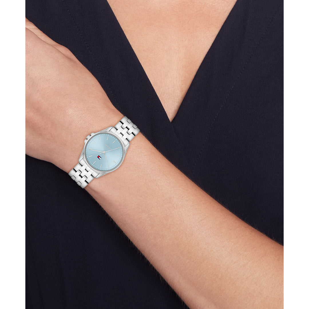 Tommy Hilfiger Stainless Steel Light Blue Dial Women's Watch - 1782771