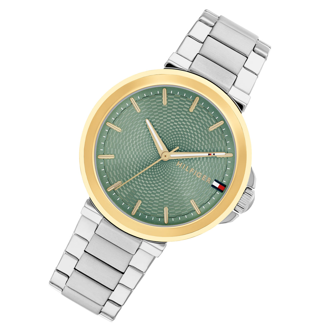 Tommy Hilfiger Stainless Steel Green Dial Women's Watch - 1782778