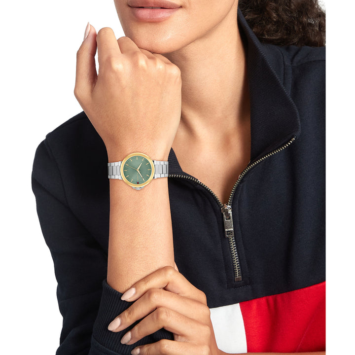 Tommy Hilfiger Stainless Steel Green Dial Women's Watch - 1782778