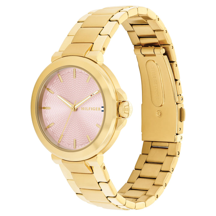 Tommy Hilfiger Gold Steel Blush Dial Women's Watch - 1782779