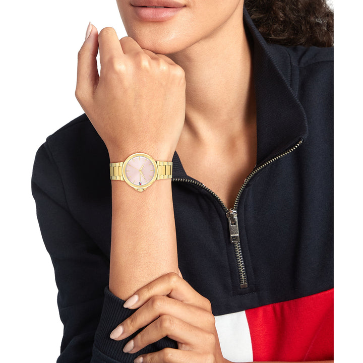 Tommy Hilfiger Gold Steel Blush Dial Women's Watch - 1782779