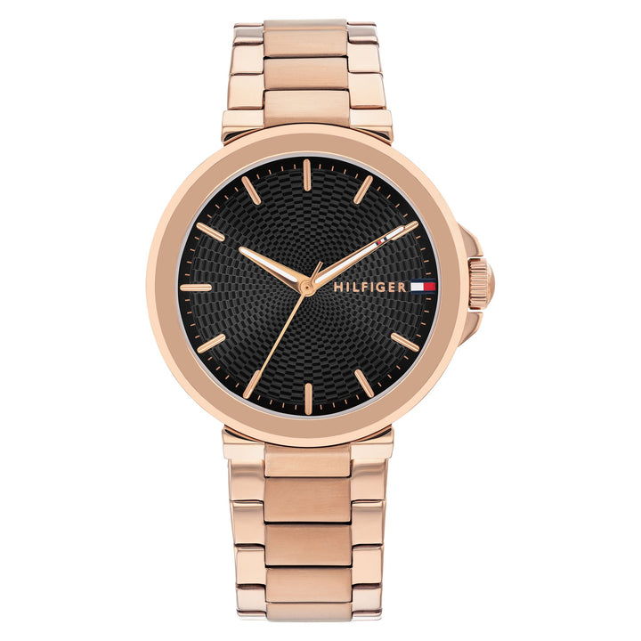 Tommy Hilfiger Carnation Gold Steel Black Dial Women's Watch - 1782780