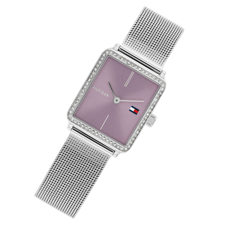 Tommy Hilfiger Stainless Steel Mesh Purple Dial Women's Watch - 1782790