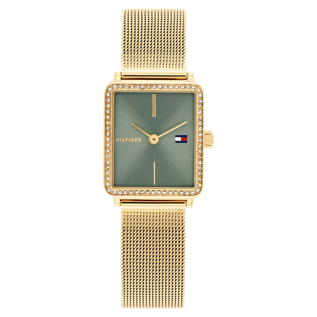 Tommy Hilfiger Gold Steel Green Dial Women's Watch - 1782791