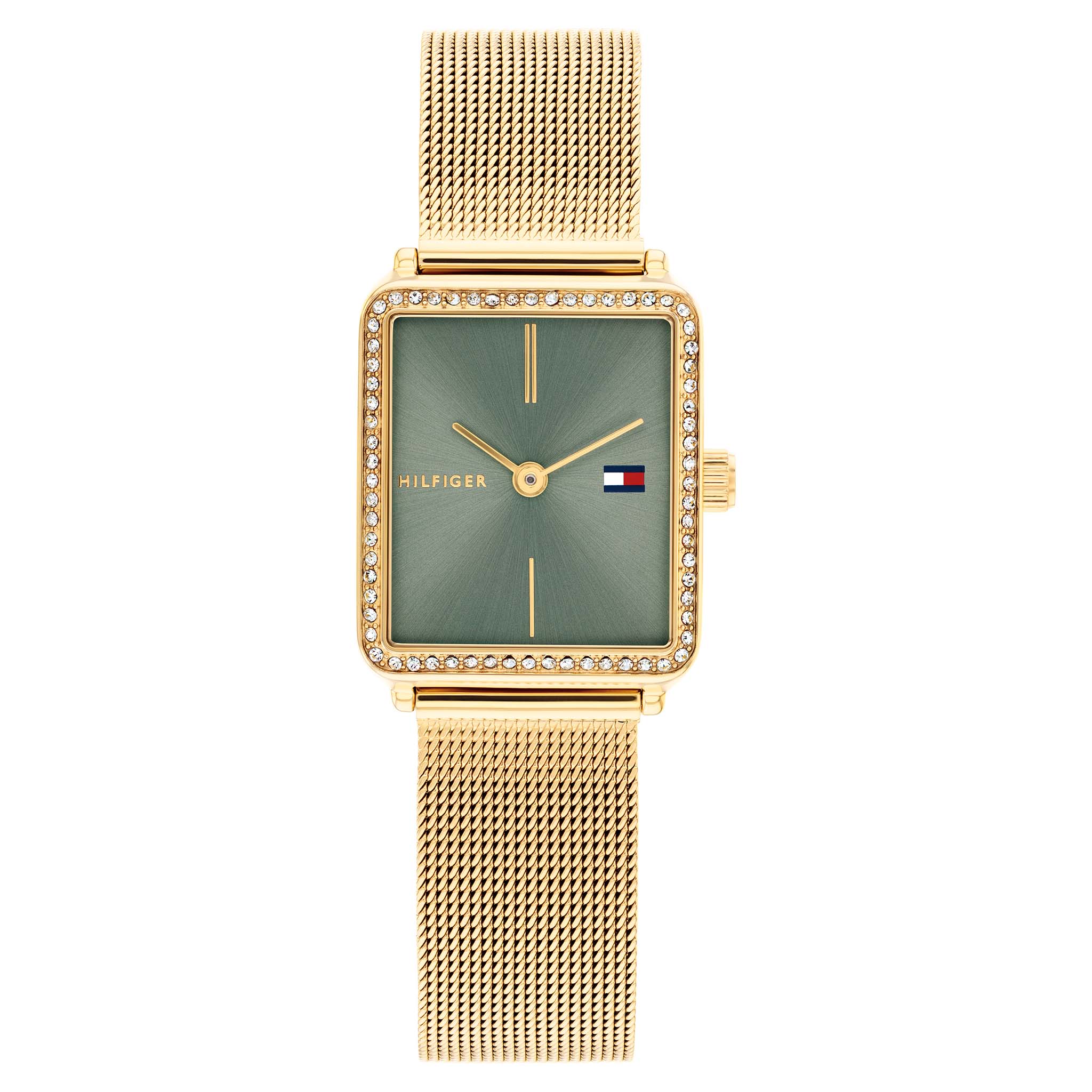 Tommy Hilfiger Gold Steel Green Dial Women's Watch - 1782791