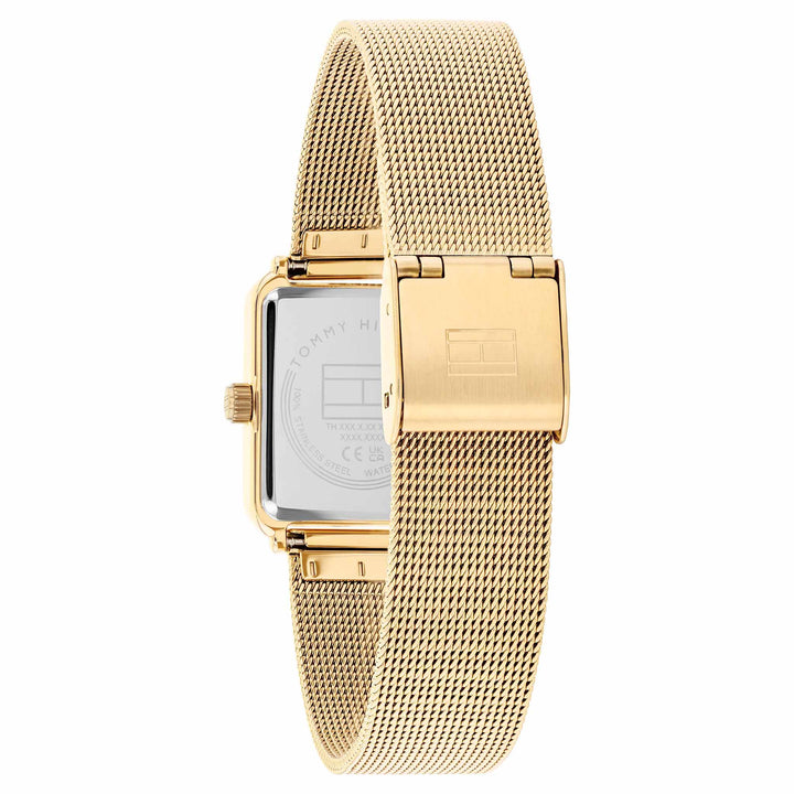Tommy Hilfiger Gold Steel Mesh Green Dial Women's Watch - 1782791