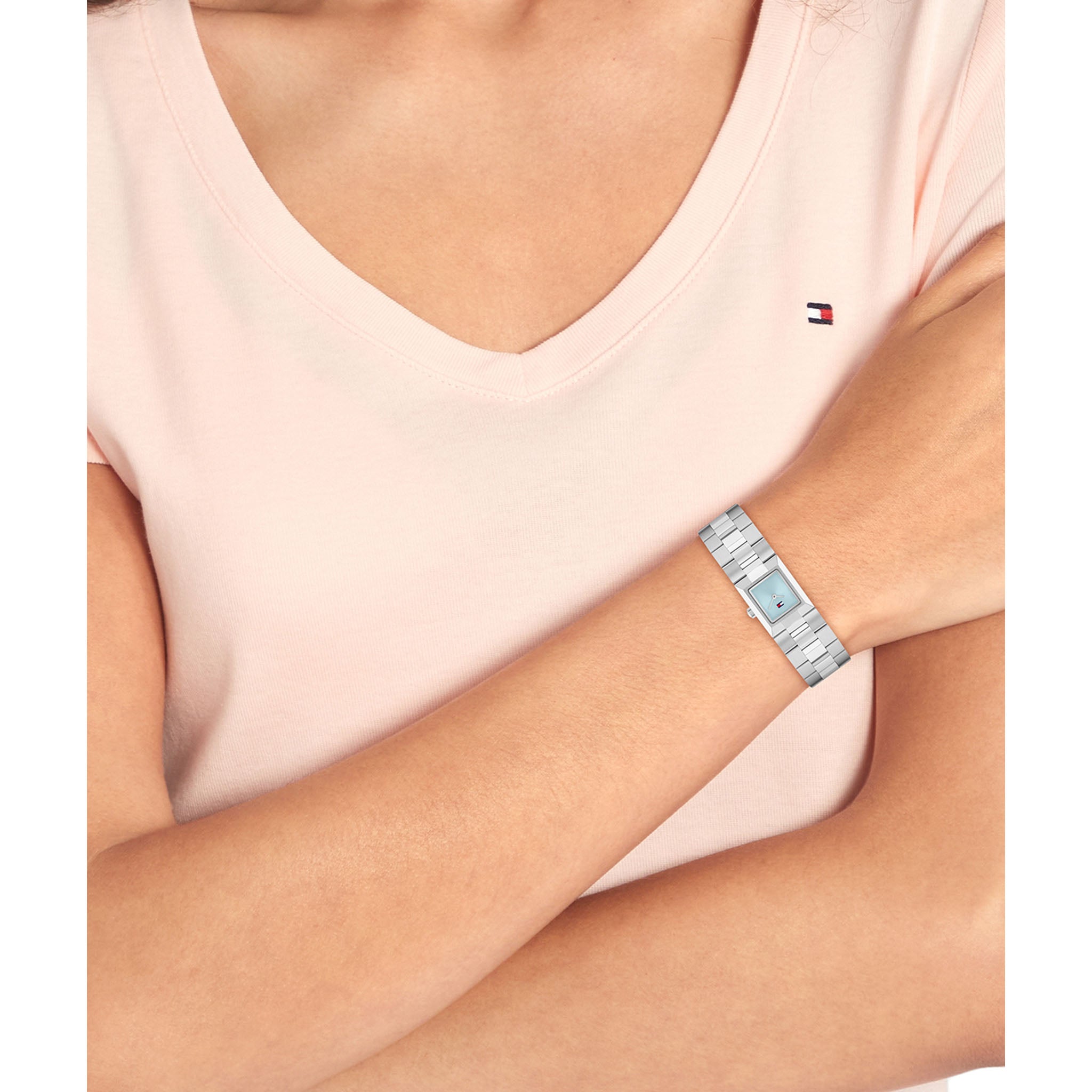 Tommy Hilfiger Stainless Steel Light Blue Dial Women's Watch - 1782797