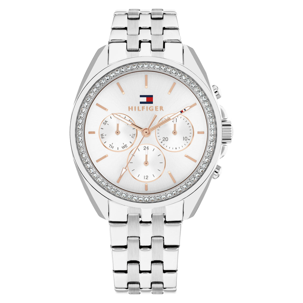 Tommy Hilfiger Stainless Steel Silver Dial Multi-function Women's Watch ...
