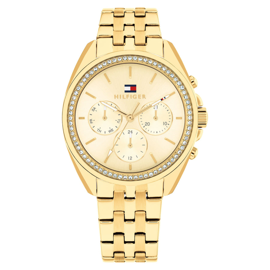 Tommy Hilfiger Gold Steel Multi-function Women's Watch - 1782803