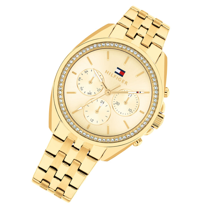 Tommy Hilfiger Gold Steel Multi-function Women's Watch - 1782803