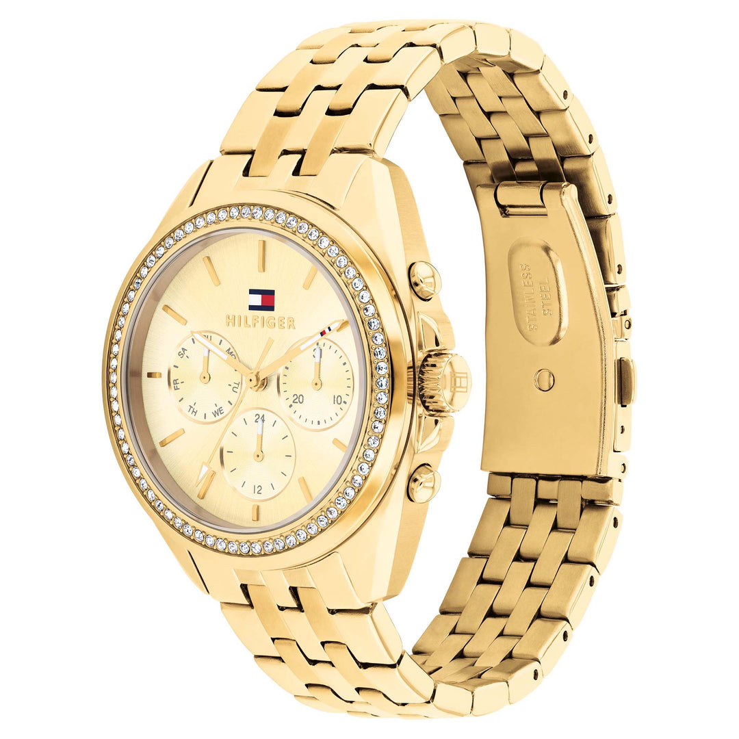 Tommy Hilfiger Gold Steel Multi-function Women's Watch - 1782803