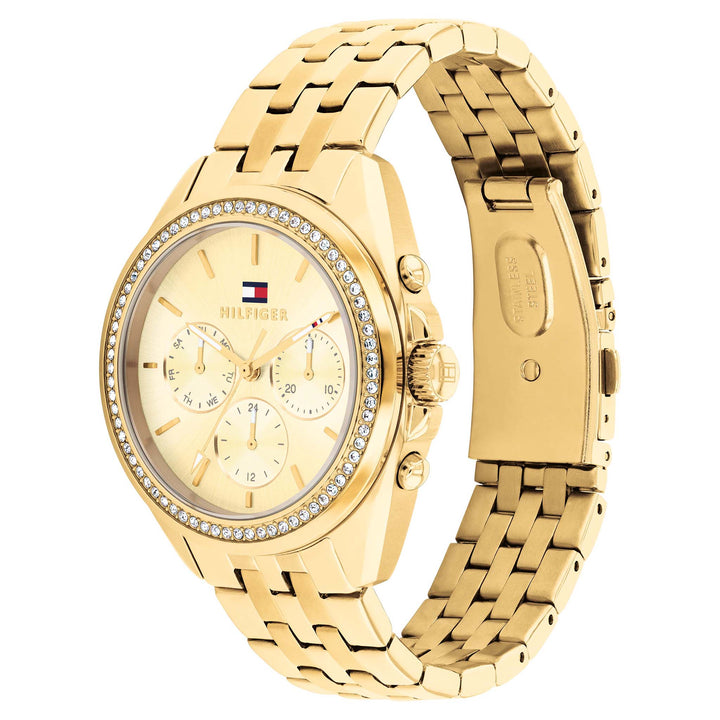 Tommy Hilfiger Gold Steel Multi-function Women's Watch - 1782803