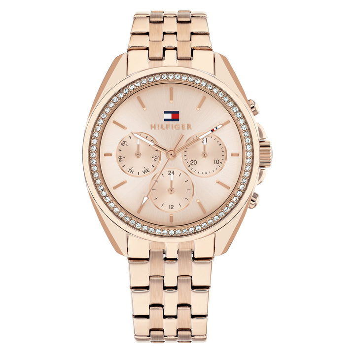 Tommy Hilfiger Carnation Gold Steel Multi-function Women's Watch - 1782804